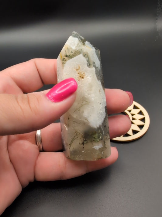 Lodolite (Garden Quartz) Tower, Small